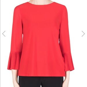 Joseph Ribkoff lipstick red blouse